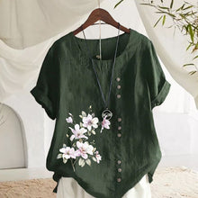 Load image into Gallery viewer, Floral Cotton Linen Shirt