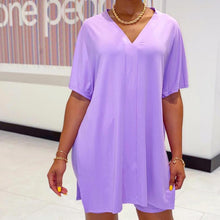 Load image into Gallery viewer, V-neck Batwing Sleeve Top & Short Set