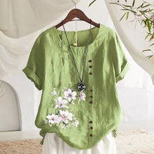 Load image into Gallery viewer, Floral Cotton Linen Shirt