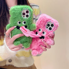 Load image into Gallery viewer, Funny Tongue Sticking Out Plush Mobile Phone Case For iPhone