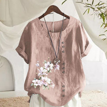 Load image into Gallery viewer, Floral Cotton Linen Shirt