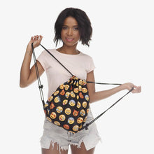 Load image into Gallery viewer, Funny Emoji Print Drawstring Bag