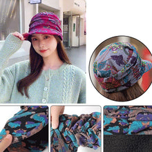 Load image into Gallery viewer, Floral Pleated Short Brim Cap