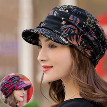 Load image into Gallery viewer, Floral Pleated Short Brim Cap