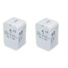 Load image into Gallery viewer, Universal Travel Adapter with Dual USB Ports