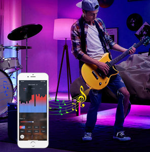 Music Sync Color Changing Strip Lights with Remote and App Control