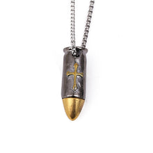 Load image into Gallery viewer, Holy Cross Bullet Skull Necklace