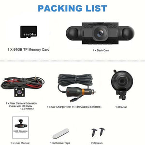 Sakerplus 4 Channel FHD Dash Cam