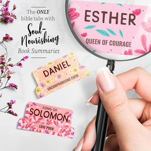 🌸Floral Bible Tabs 66 Peel-and-Stick