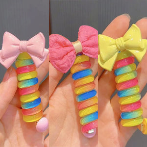 Colorful Telephone Line Hair Bands