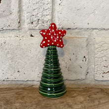 Load image into Gallery viewer, Whimsical Christmas happy art Ceramic Christmas Tree decoration