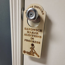 Load image into Gallery viewer, JOKE DO NOT DISTURB ON MY LUNCH BREAK DOOR HANGER