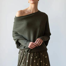 Load image into Gallery viewer, Knitted Shawl Pullover Sweater