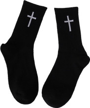 Load image into Gallery viewer, Cross Black And White Socks