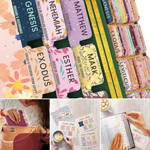 Load image into Gallery viewer, 🌸Floral Bible Tabs 66 Peel-and-Stick
