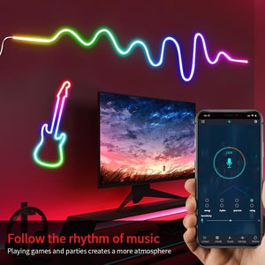 Music Sync Color Changing Strip Lights with Remote and App Control
