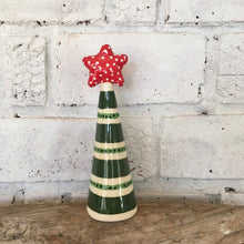 Load image into Gallery viewer, Whimsical Christmas happy art Ceramic Christmas Tree decoration