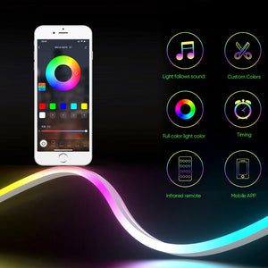 Music Sync Color Changing Strip Lights with Remote and App Control
