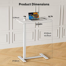 Load image into Gallery viewer, SAKER Hidden Casters Adjustable Bedside Table