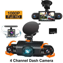 Load image into Gallery viewer, Sakerplus 4 Channel FHD Dash Cam