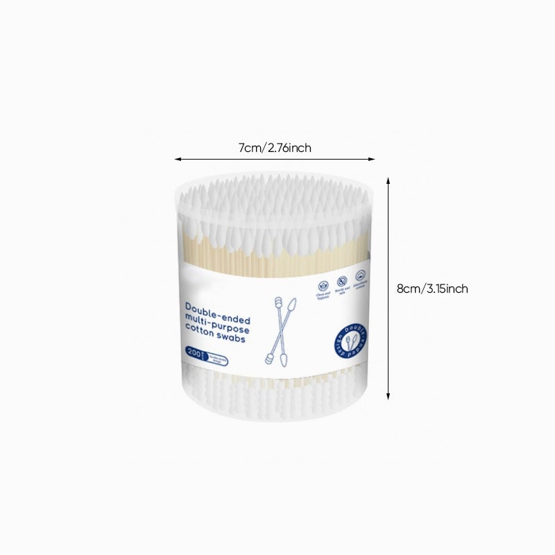 Double-ended cotton swabs