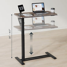 Load image into Gallery viewer, SAKER Hidden Casters Adjustable Bedside Table