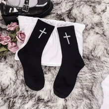 Load image into Gallery viewer, Cross Black And White Socks