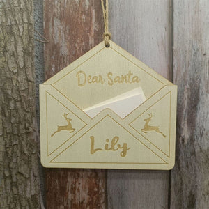 Letter to Santa Christmas Ornament