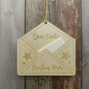 Letter to Santa Christmas Ornament