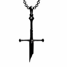 Load image into Gallery viewer, Silver-Plated Broken Sword Pendant