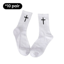 Load image into Gallery viewer, Cross Black And White Socks