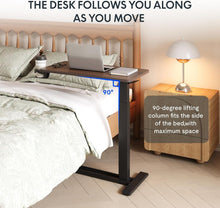 Load image into Gallery viewer, SAKER Hidden Casters Adjustable Bedside Table