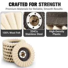 Load image into Gallery viewer, Wool Felt Flap Polishing Disc