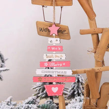 Load image into Gallery viewer, Christmas Tree Wooden Hanging Decoration