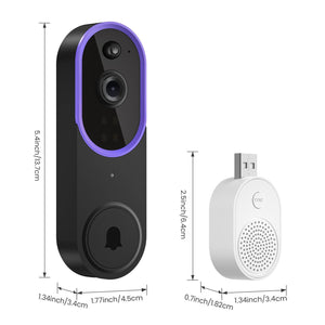 Wireless Smart Doorbell Camera – Outdoor Surveillance with HD Night Vision