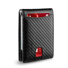 Load image into Gallery viewer, Genuine Leather Anti-theft Swipe Card Holder