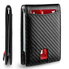 Load image into Gallery viewer, Genuine Leather Anti-theft Swipe Card Holder