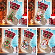 Load image into Gallery viewer, 5D Diamond Painting Xmas Rhinestone Sock Embroidery Mosaic Gift Bag