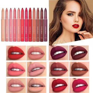 Rotating Sharpenable Matte Lipstick Pencils