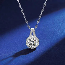 Load image into Gallery viewer, Moissanite Sunflower Pendant Necklace