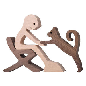 Pet Lover - Wood Sculpture Table Ornaments