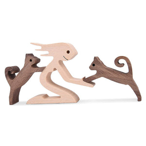 Pet Lover - Wood Sculpture Table Ornaments