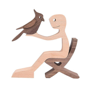 Pet Lover - Wood Sculpture Table Ornaments