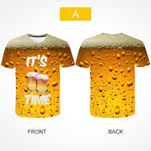 Load image into Gallery viewer, Fashion 3D Print Beer Bubble Short Sleeve T-Shirt
