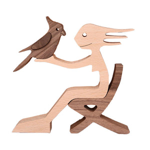 Pet Lover - Wood Sculpture Table Ornaments