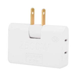 180 Degree Rotating 3 Way Flat Wall Outlet