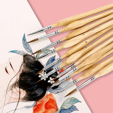 Load image into Gallery viewer, 11 Pcs Miniature Detail Paint Brush Set