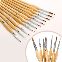 Load image into Gallery viewer, 11 Pcs Miniature Detail Paint Brush Set