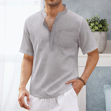 Load image into Gallery viewer, Summer Men&#39;s Hippie Casual Pocket Short Sleeve Beach T-Shirt