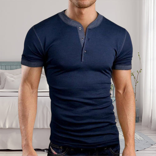 Solid Color Short Sleeve Cotton T-Shirt